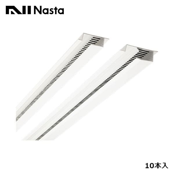 【KS-0852A】Nasta キョーワナスタ 軒天見切縁換気口 アルミニウム ホワイト 10本入