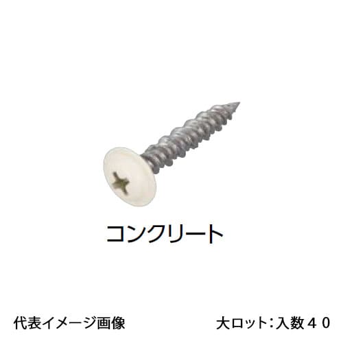 【2M-4WS1W-25-100P】オンダ製作所 カラービス 磁性あり コンクリート 4×25 オフホワイト 1セット(100本) 大ロット 入数:40