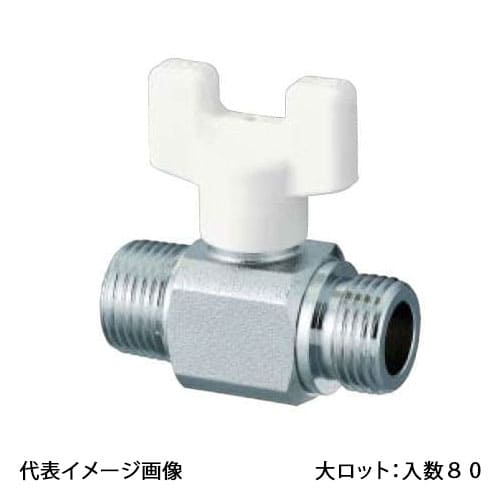 【AE1-20M】オンダ製作所 ボールバルブ AE1型 メッキ付 Rねじ×Gねじ 呼び径3/4 大ロット 入数:80|リホームストア店