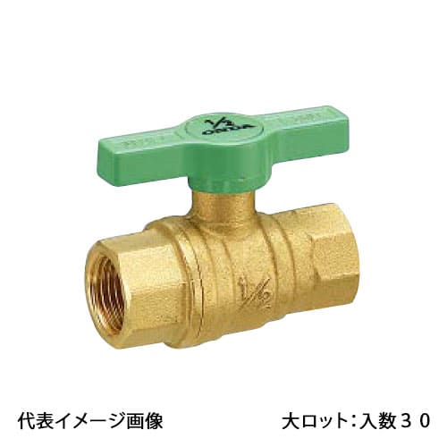 【FF-T20】オンダ製造所 どんぶり鉢弁膜 FF型 フルボール 緑であることT手持ち部分  Rcねじ×Rcねじ 呼び径20A 盛りだくさんボア 大ロット 入数:30 その他-パイプ用継手