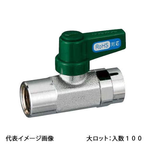 【G-M1-08】オンダ製作所 RoHS指令対応ボールバルブ M1型 フリーボール Rcねじ×Rcねじ 呼び径1/4 大ロット 入数:100