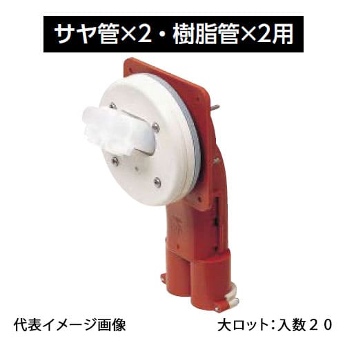 【GB4N-22W10W】オンダ製作所 LUBボックス GB4N サヤ管22×2 樹脂管10A×2 大ロット 入数:20