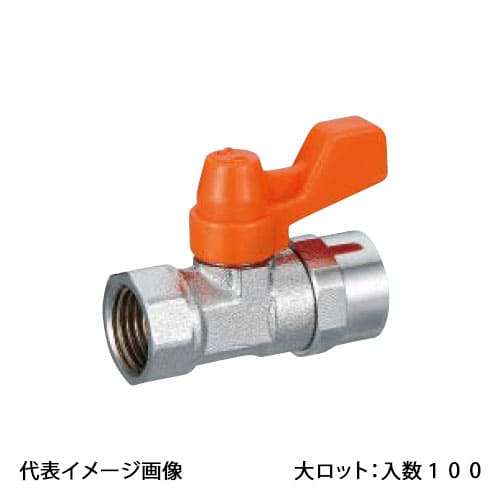 【ME1-08M】オンダ製作所 ボールバルブ イーボール ME1型 Rcねじ&times;Rcねじ メッキ付 呼び径1/4 大ロット 入数:100｜リホームストア店