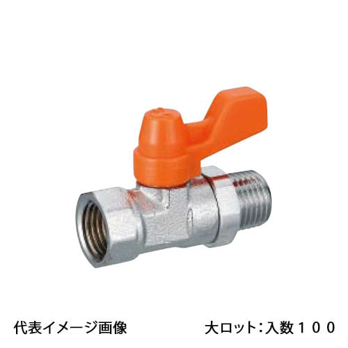 【ME2-08M】オンダ製作所 ボールバルブ イーボール ME2型 Rcねじ×Rねじ メッキ付 呼び径1/4 大ロット 入数:100|リホームストア店