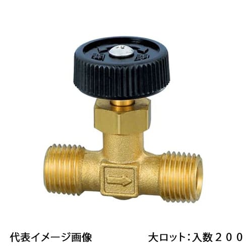 【OMV-750-1】オンダ製作所 ストレートミニチュアバルブ Rねじ×Rねじ R1/4×R1/4 H31.5 大ロット 入数:200