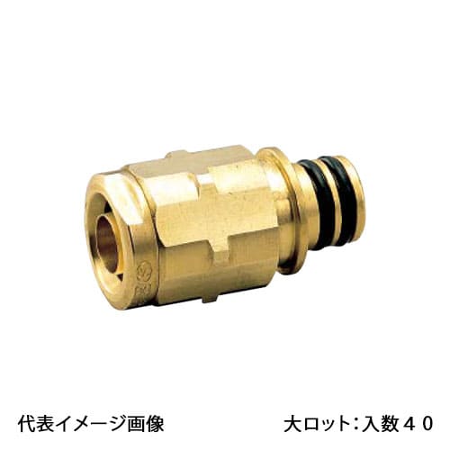 【QPJ24A-2020-S】オンダ製作所 QPJ24型 ダブルロックジョイント 黄銅 PEX用 20A×QF20 クイックジョイント 大ロット 入数:40