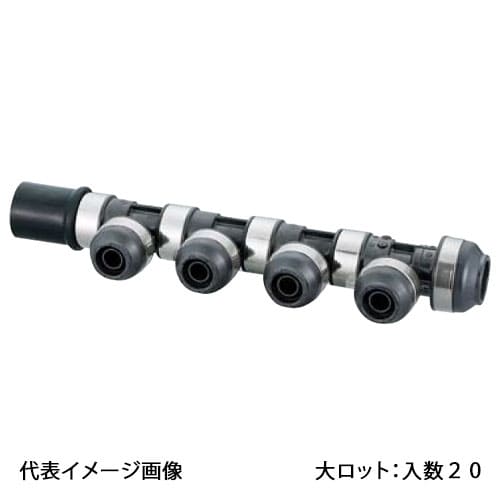 【WH1A-JB05】オンダ製作所 JB型 回転ヘッダー IN HIVP20×OUT16A･13A PEX用 連結数3 大ロット 入数:20