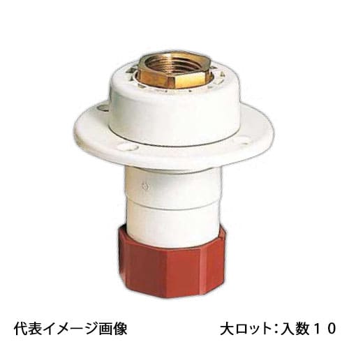 【WS1B1-1022】オンダ製作所 T-1 タテ型水栓ジョイント Rc1/2ねじ B-1 青銅継手 10A×22 大ロット 入数:10