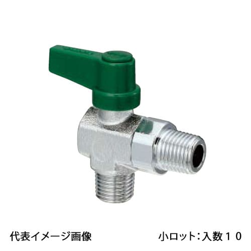 【ML3-06】オンダ製作所 ボールバルブ フリーボール ML3型 Rねじ×Rねじ 呼び径1/8 小ロット 入数:10