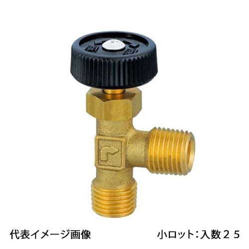 【OMV-650-1】オンダ製造所 アングルミニチュアバルブ Rねじ×Rねじ R1/4×R1/4 H31.5 小ロット 入数:25