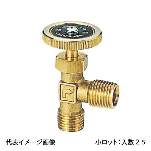 【OMV-650-3】オンダ製作所 アングルミニチュアバルブ Rねじ×Rねじ R1/4×R1/4 H29.5 小ロット 入数:25