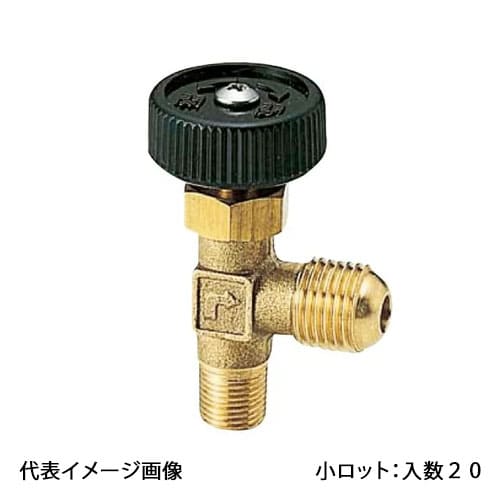 【OMV-680-1】オンダ製造所 アングルミニチュアバルブ Rねじ×Rフレア R1/8×G1/4 H31.5 小ロット 入数:20