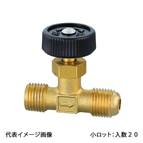 【OMV-770-1】オンダ製造所 ストレートミニチュアバルブ Rねじ×Rフレア R1/4×G1/4 H31.5 小ロット 入数:20