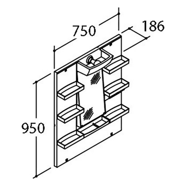LIXIL 洗面化粧台 PVシリーズ 間口750mm ミラーキャビネット 1面鏡 国内外の人気！