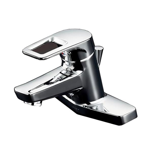 【TOTO】台付シングル混合水栓（湯側角度規制、ワンプッシュ）＜TL430R＞
