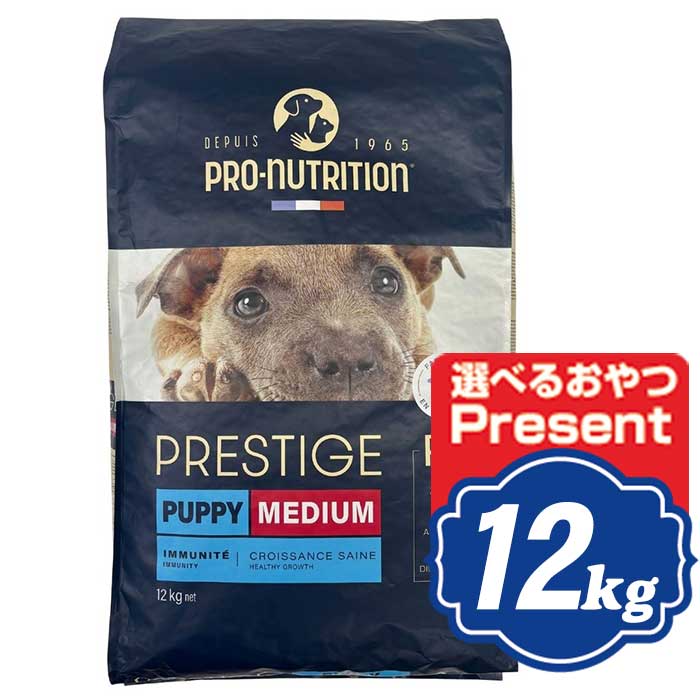 【最大10％OFFクーポン配布中】 プレスティージ 犬用 パピー 中粒 12kg ドッグフード PRESTIGE【正規品】