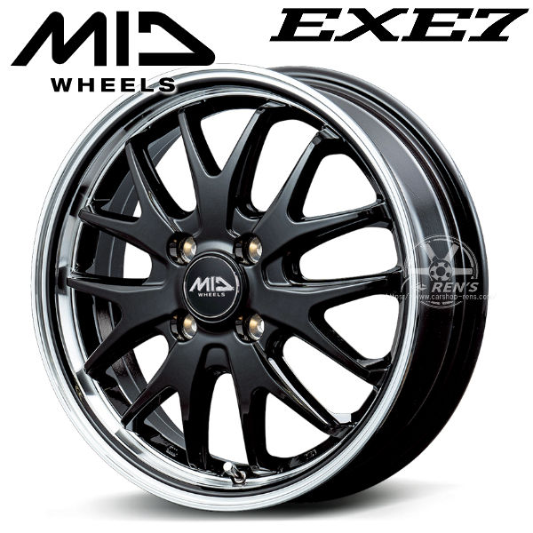 送料無料 ハスラー デリカミニ キャスト などに ■EXE7 ■グロスブラック/ラインポリッシュ ■165/60R15 ■ヨコハマタイヤ