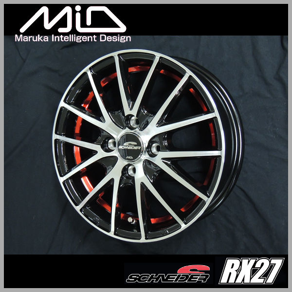 送料無料ヤリス アクア ヴィッツ キューブ 等に■ＭＩＤ ＲＸ２７■ブラックポリッシュレッドアンダーカット■175/65R15安心のピレリタイヤ｜カーショップＲＥＮ&rsquo;Ｓ 57,480円