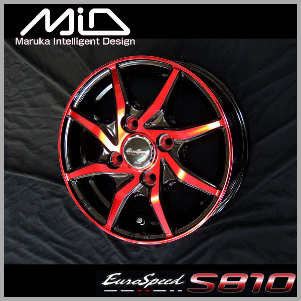 楽天市場】MID ユーロスピードS810ブラックポリッシュレッドクリア 赤