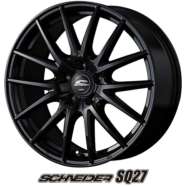送料無料 50/30系 プリウス PHV カローラツーリングなどに 215/45R17　安心のピレリタイヤ シュナイダーＳＱ２７ メタリックブラック
