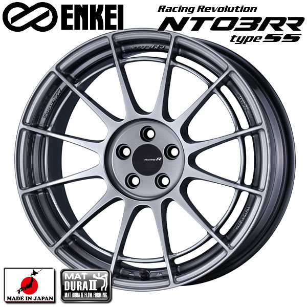 送料無料 WRX S4 WRX STI エンケイ Racing Revolution NT03RR ハイパーシルバー 8.5J +42 PCD114.3-5 245/40R18 タイヤ ホイール 4本セット