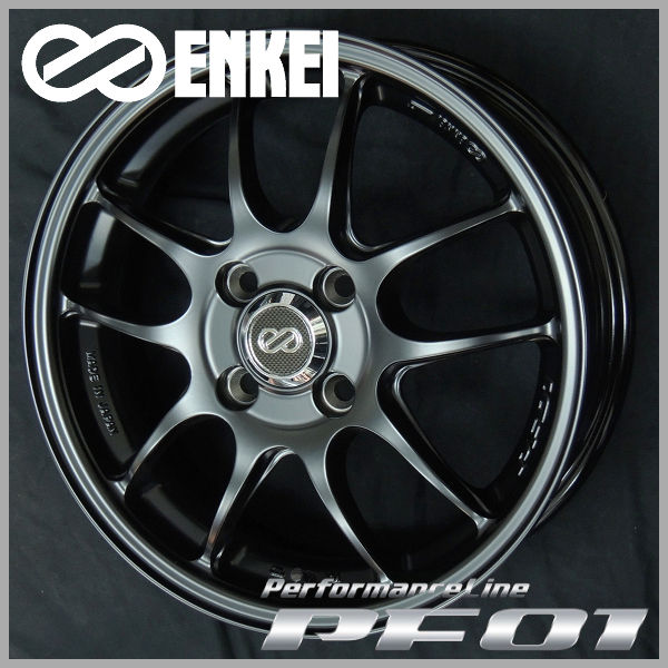 送料無料 ND ロードスター等に！ ENKEI エンケイ エンケイレーシング PF01 マットブラック 17インチ 205/45R17 ★国産・軽量ホイール ★タイヤホイールセット