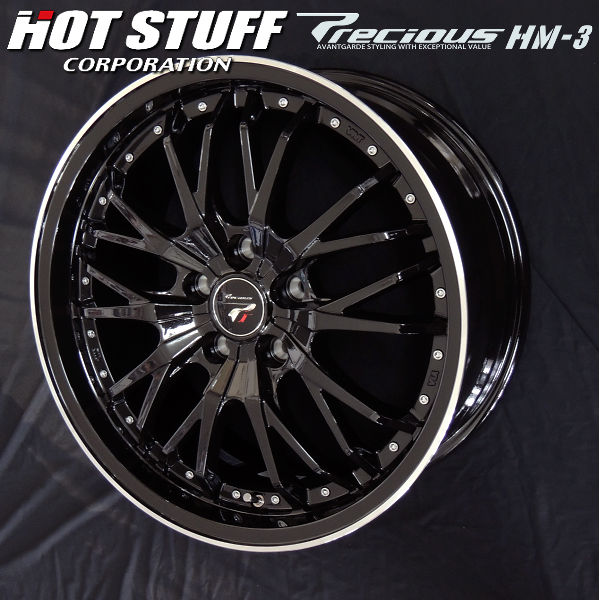 送料無料カローラクロス などプレシャス HM-3メタリックブラックリムポリッシュ245/35R20 95W XLヨコハマ タイヤ アルミホイール 4本セット|カーショップREN’S