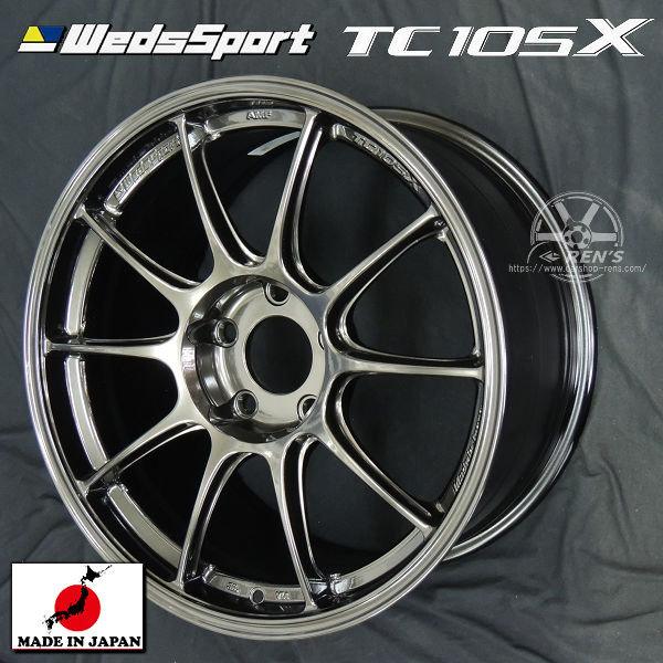 送料無料 WEDS sport ウェッズ スポーツ TC105X カラー:EJ-TITAN 18インチ 8.5J +43(5穴PCD114.3) 225/40R18 タイヤ ホイール4本セット GRヤリス 等に
