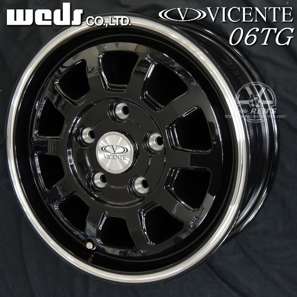 タウンエースバン送料無料ヴィセンテ 06TG JWL-T規格対応品ブラック/ポリッシュライン165/80R14 97/95Nダンロップ エナセーブ VAN01 荷重対応｜カーショップＲＥＮ&rsquo;Ｓ