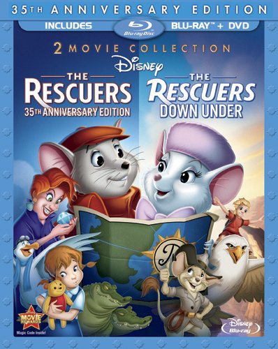 北米版Blu-ray！『ビアンカの大冒険』＋『ビアンカの大冒険 ゴールデン・イーグルを救え!』 The Rescuers: 35th Anniversary Edition (The Rescuers / The Rescuers Down Under) [Blu-ray/DVD]！＜初ブルーレイ化＞画像
