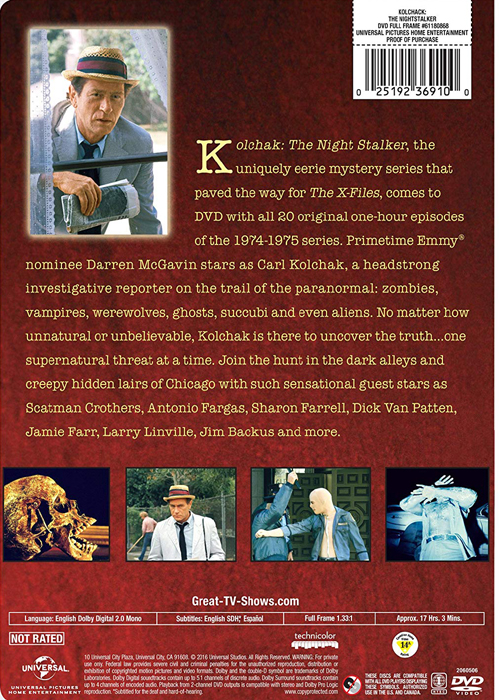 新品北米版dvd 事件記者コルチャック 全話 The Kolchak The Night Stalker Massage Mit Herz De