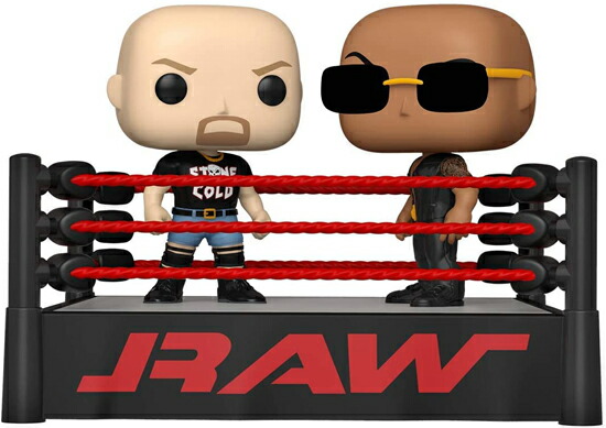 楽天市場 Funko ファンコ Funko Pop Moment Wwe The Rock Vs Stone Cold In Wrestling Ring ザ ロックvsストーン コールド Rgb Dvd Store Sports Culture