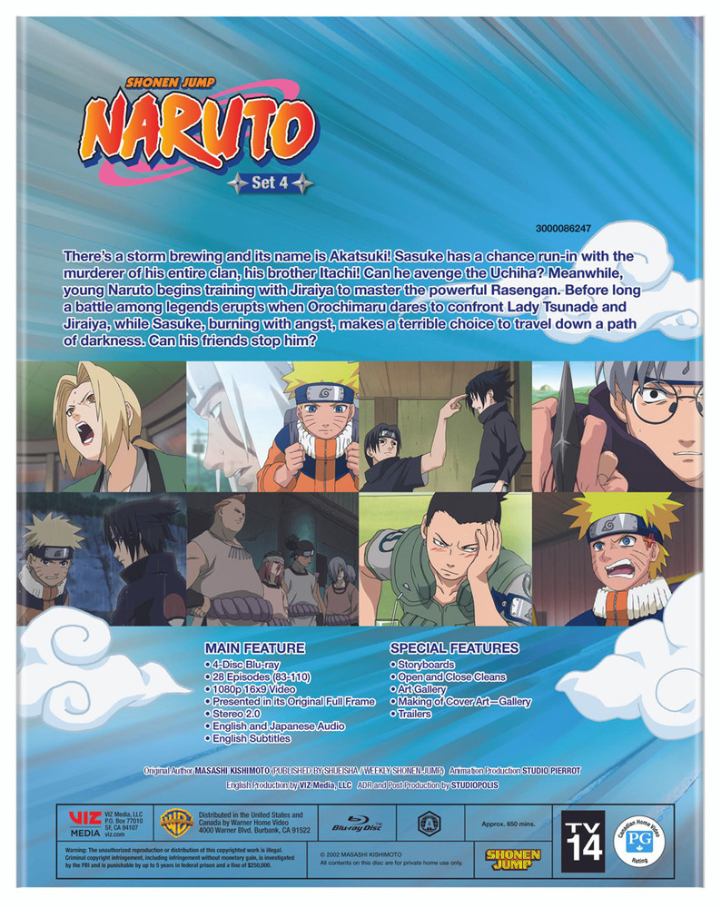 予約 新品北米版blu Ray Naruto ナルト 4 第話 第110話 Magazinpegas Cz