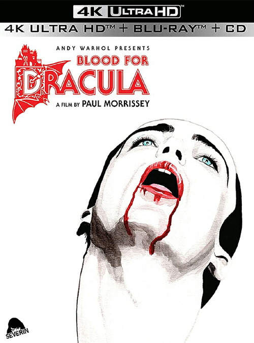新品北米版Blu-ray！【処女の生血】Blood For Dracula: 3-Disc Special Edition [4K Ultra HD/Blu-ray/CD]！＜監督：ポール・モリセイ＞＜監修/製作：アンディ・ウォーホル＞