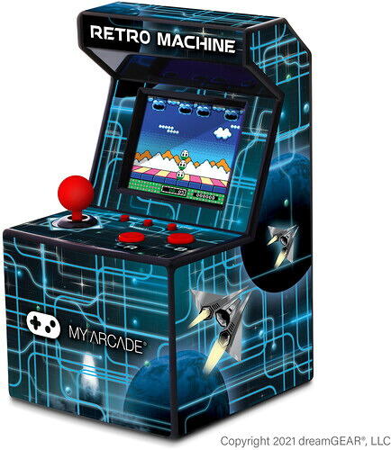 ＜My Arcade＞ My Arcade DGUN-2577 Retro Machine: Mini Video Game Arcade Cabinet - 200 Games