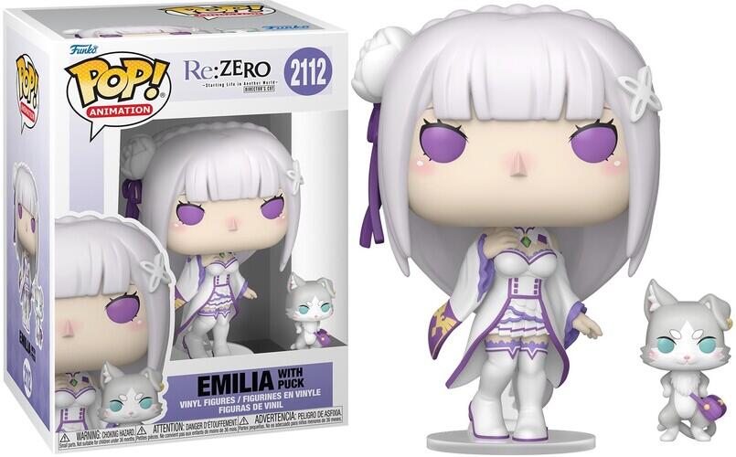 ■予約■[ファンコ] Funko POP! Anime: Re:Zero Starting Life in Another World - Emilia with Puck＜Re:ゼロから始める異世界生活＞画像
