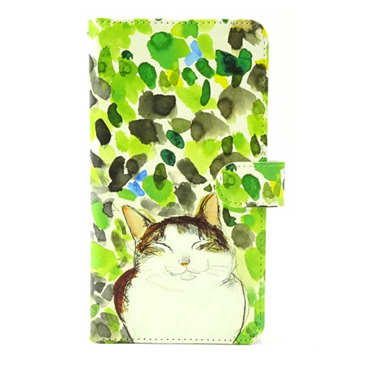 【楽天市場】マンハッタナーズ スマホケース 「ごきげん」 75-8207-LGN 猫グッズ 猫雑貨：リボンキャット 楽天市場店