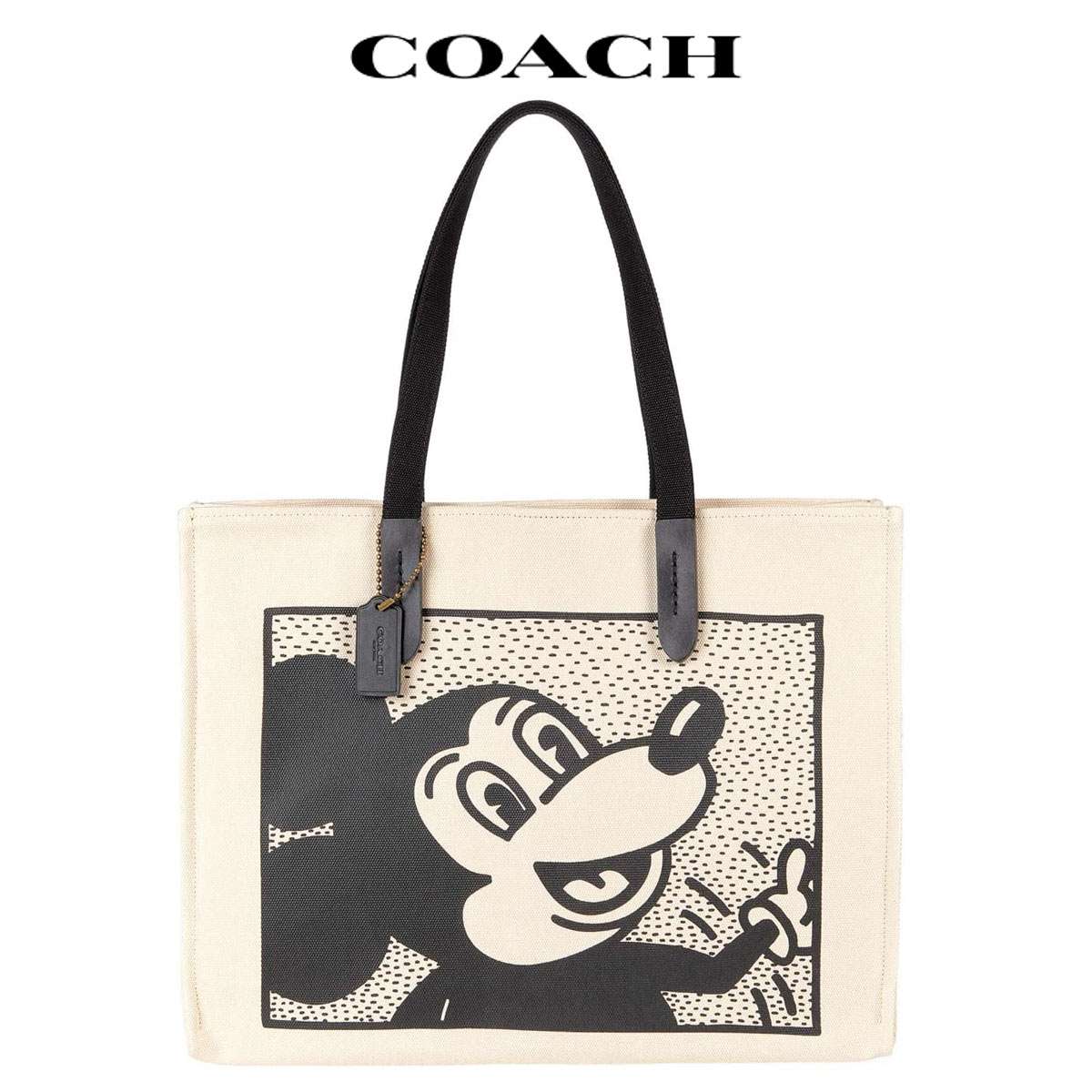 楽天市場 コーチ バッグ トートバッグ 並行輸入 ディズニー ミッキー キースへリング レザー 新品 Coach Rio Planet