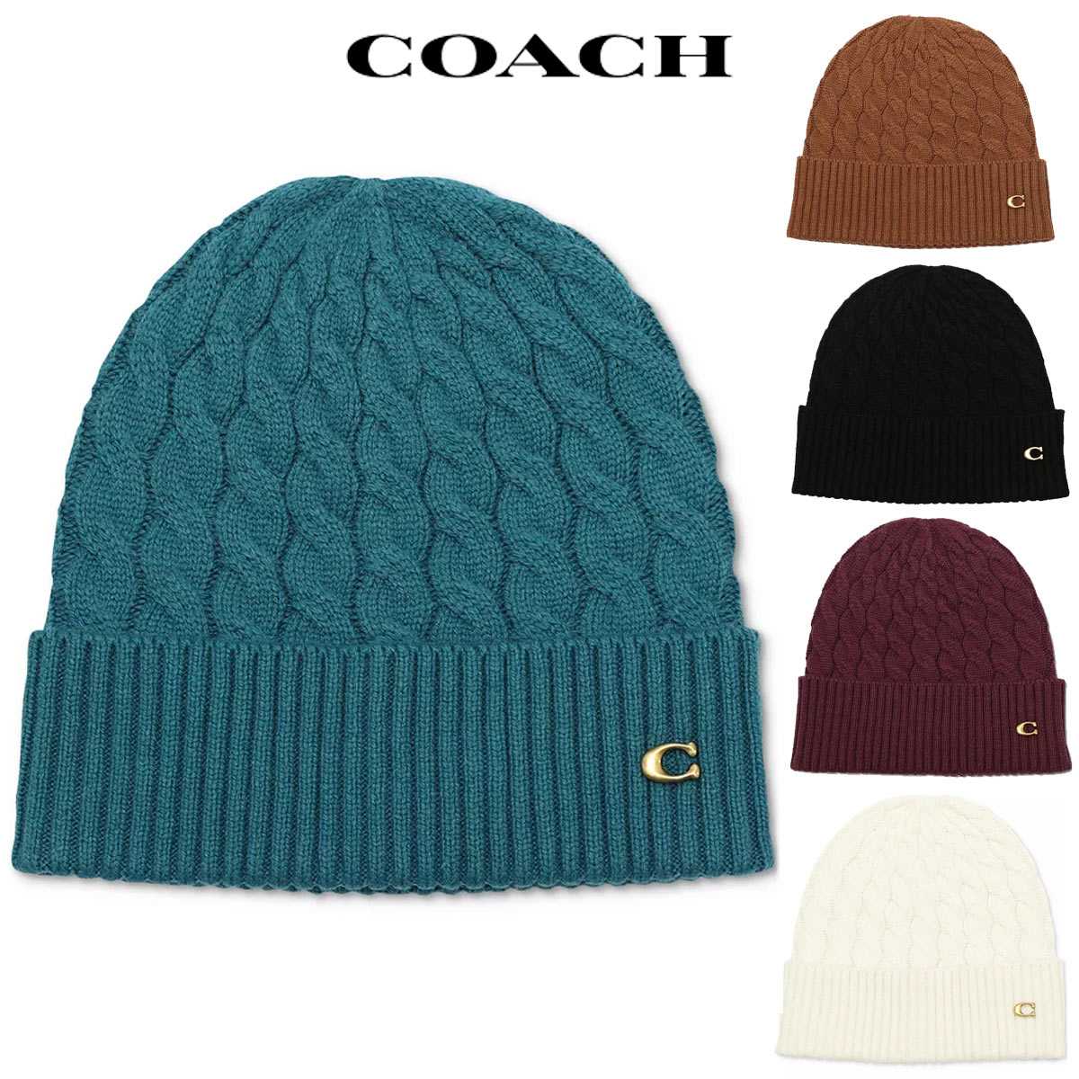 楽天市場】コーチ COACH 小物 ニット帽 ニット シグネチャー