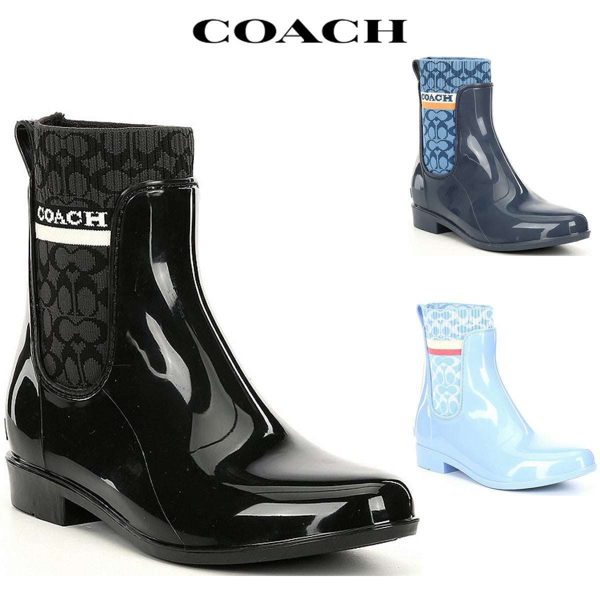 楽天市場】コーチ COACH レインブーツ リビングトン レイン