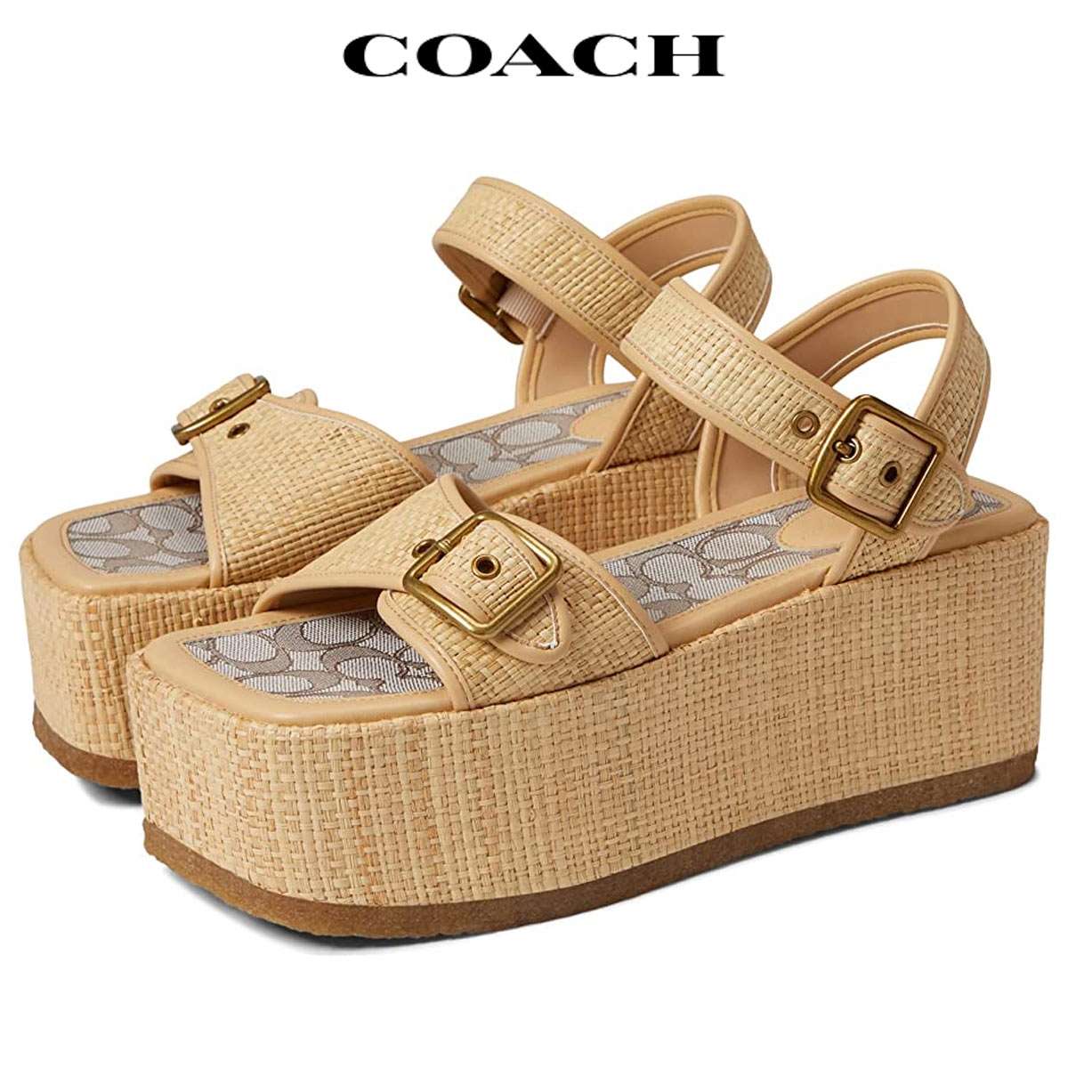 COACH ウェッジサンダル 楽天市場】コーチ サンダル レディース ビーチサンダル 厚底