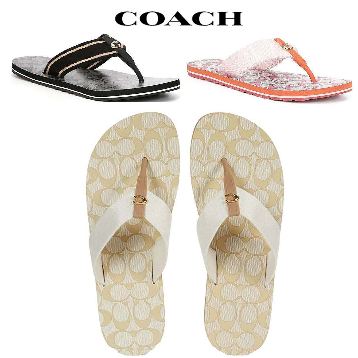 COACH サンダル　フリップフロップシグネチャー　EUR 42サイズ COACH サンダル フリップフロップシグネチャー EUR 42サイズ