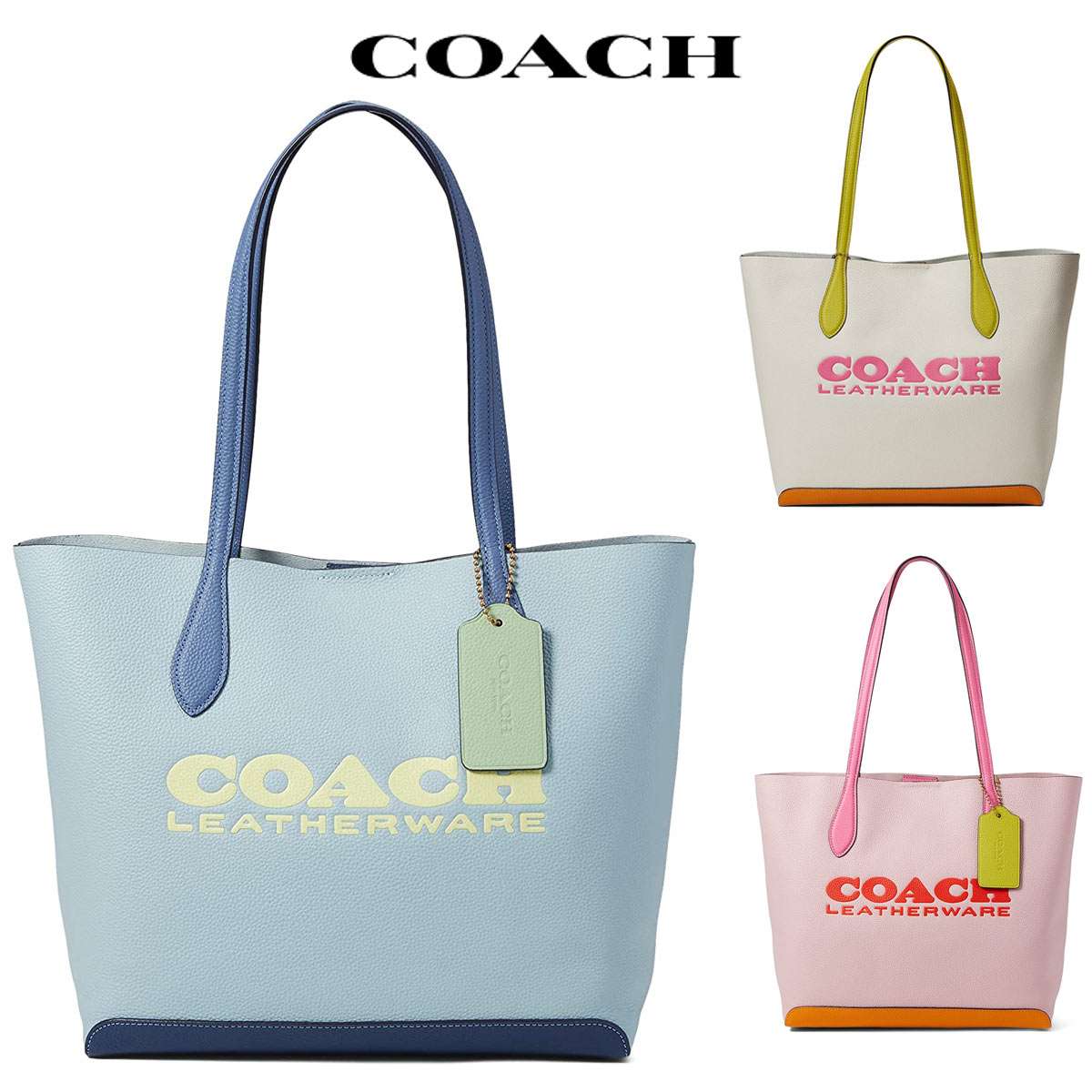 楽天市場】コーチ トートバック レディース ブランド ピンク 本革