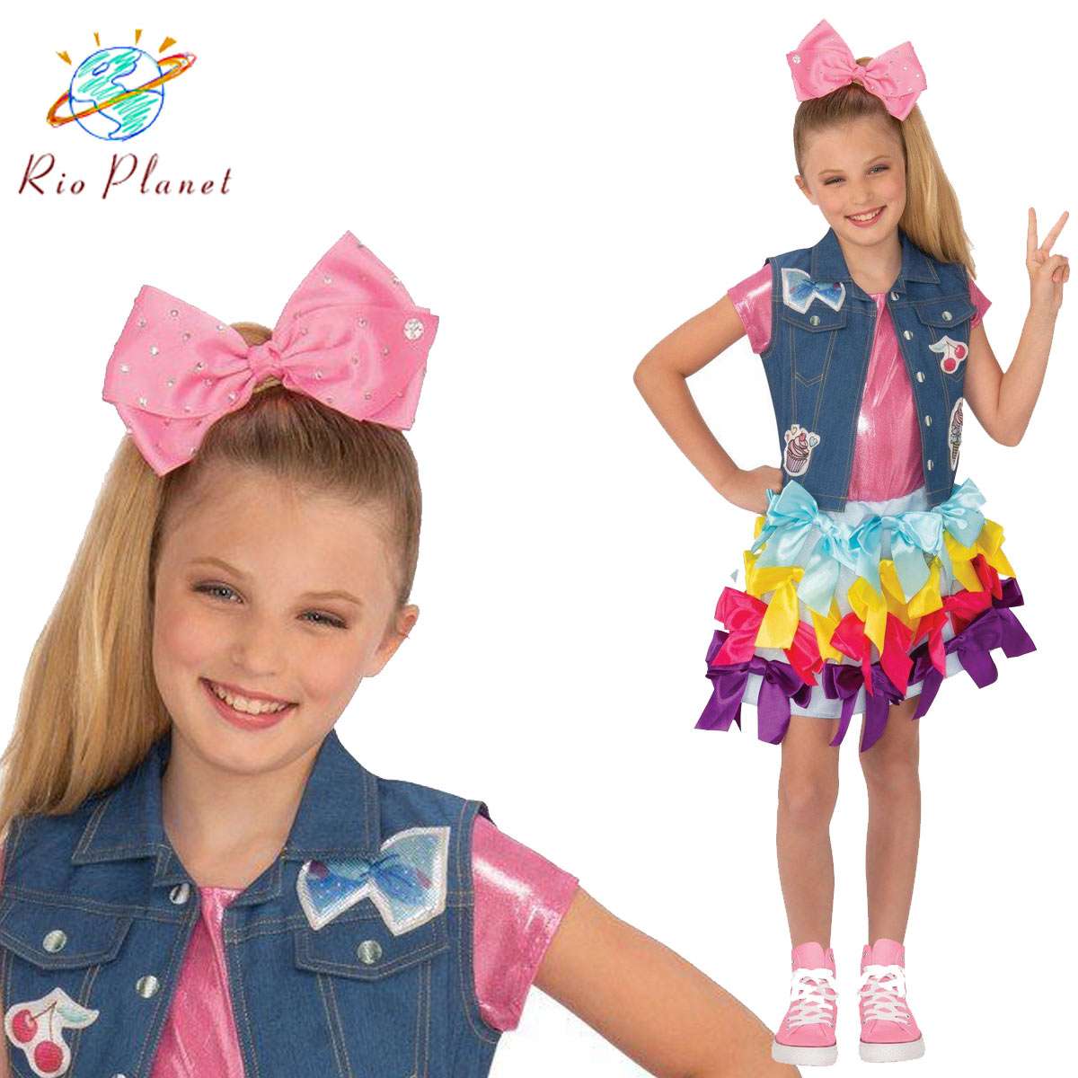 楽天市場 ジョジョシワ コスプレ 子供服 ドレス ワンピース リボン ハロウィン キッズ Jojosiwa Rio Planet