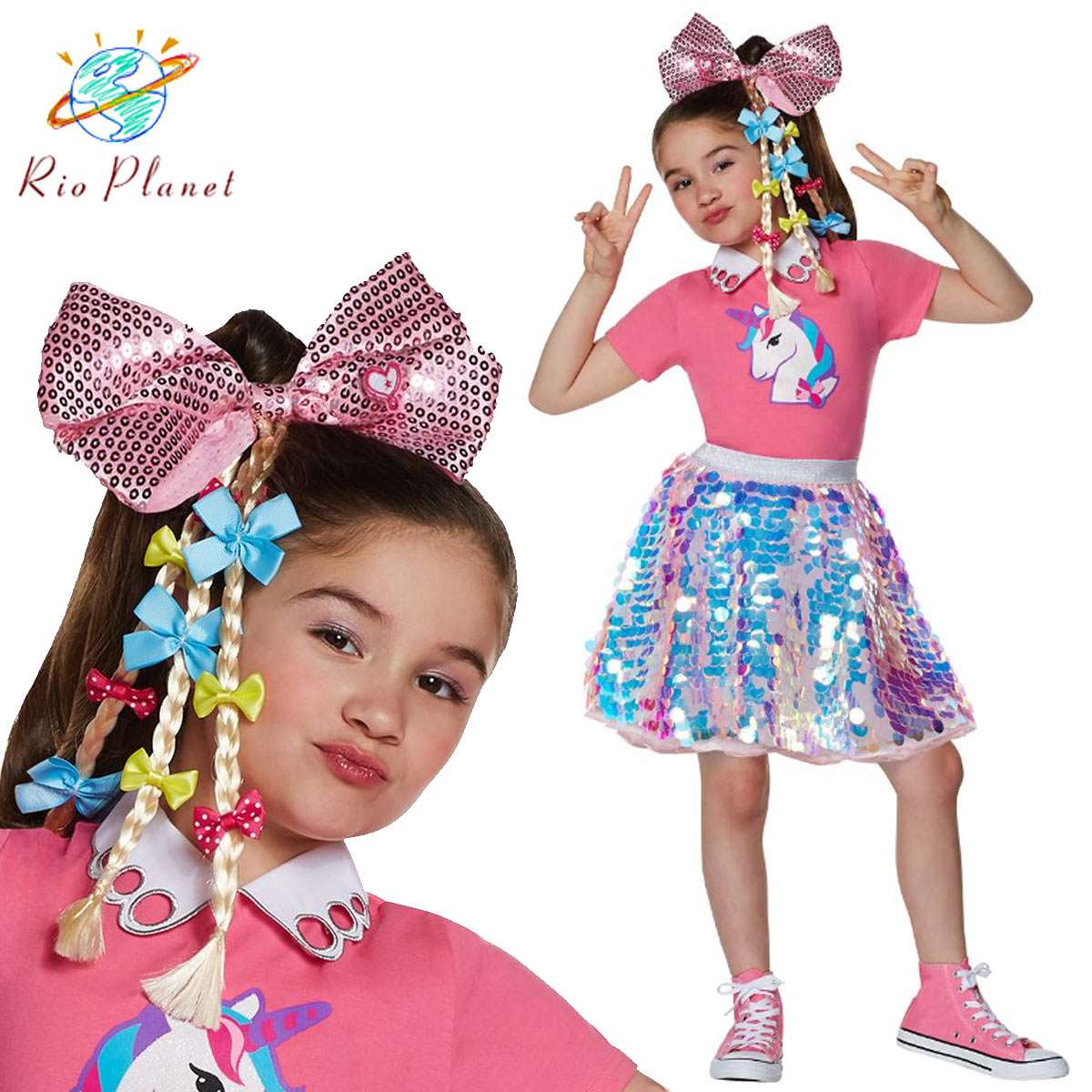 楽天市場 ジョジョシワ コスプレ 子供服 ドレス ワンピース リボン ハロウィン キッズ Jojosiwa Rio Planet