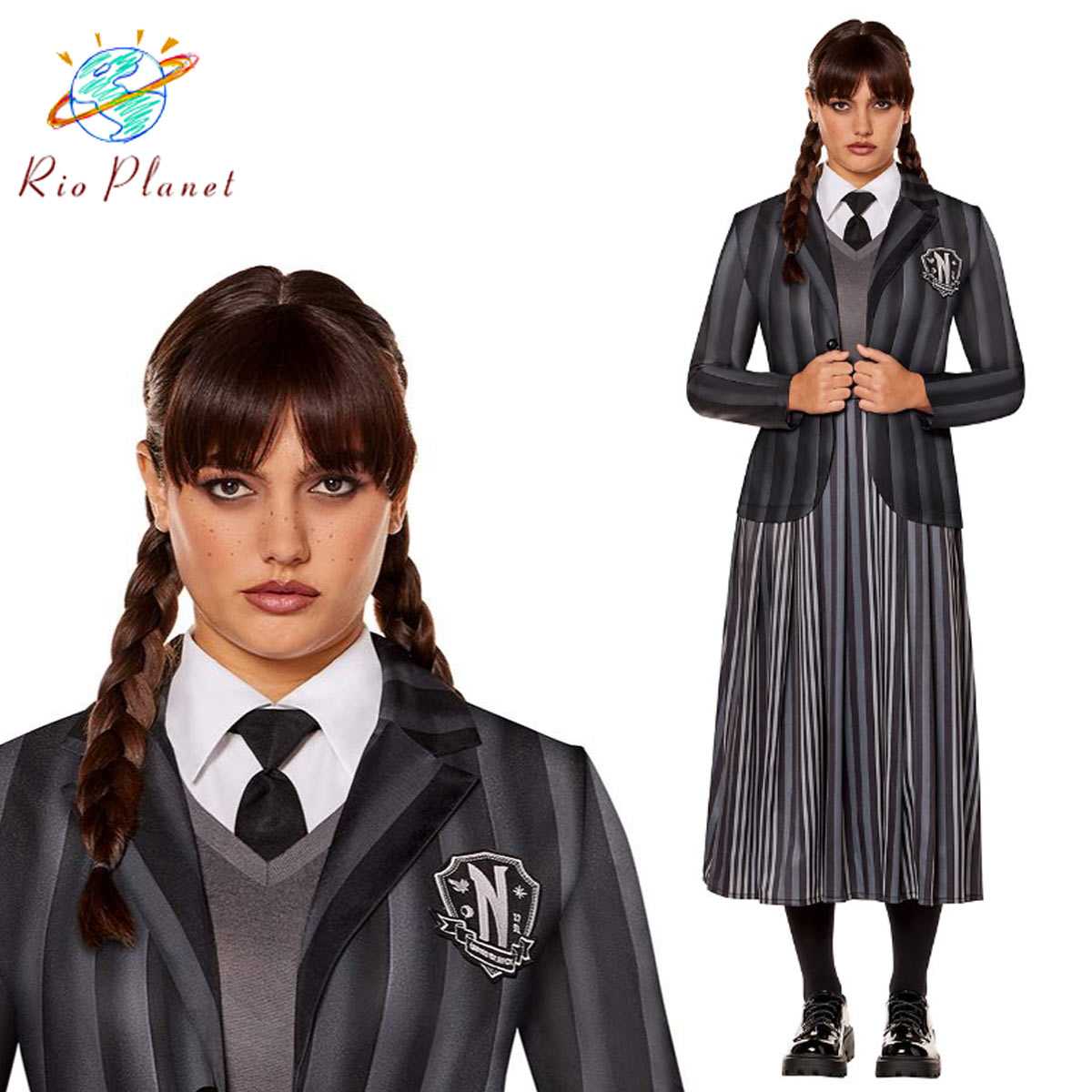 【ハロウィンに！】ウェンズデー制服6点セット！ ハロウィンに！】ウェンズデー制服6点セット！