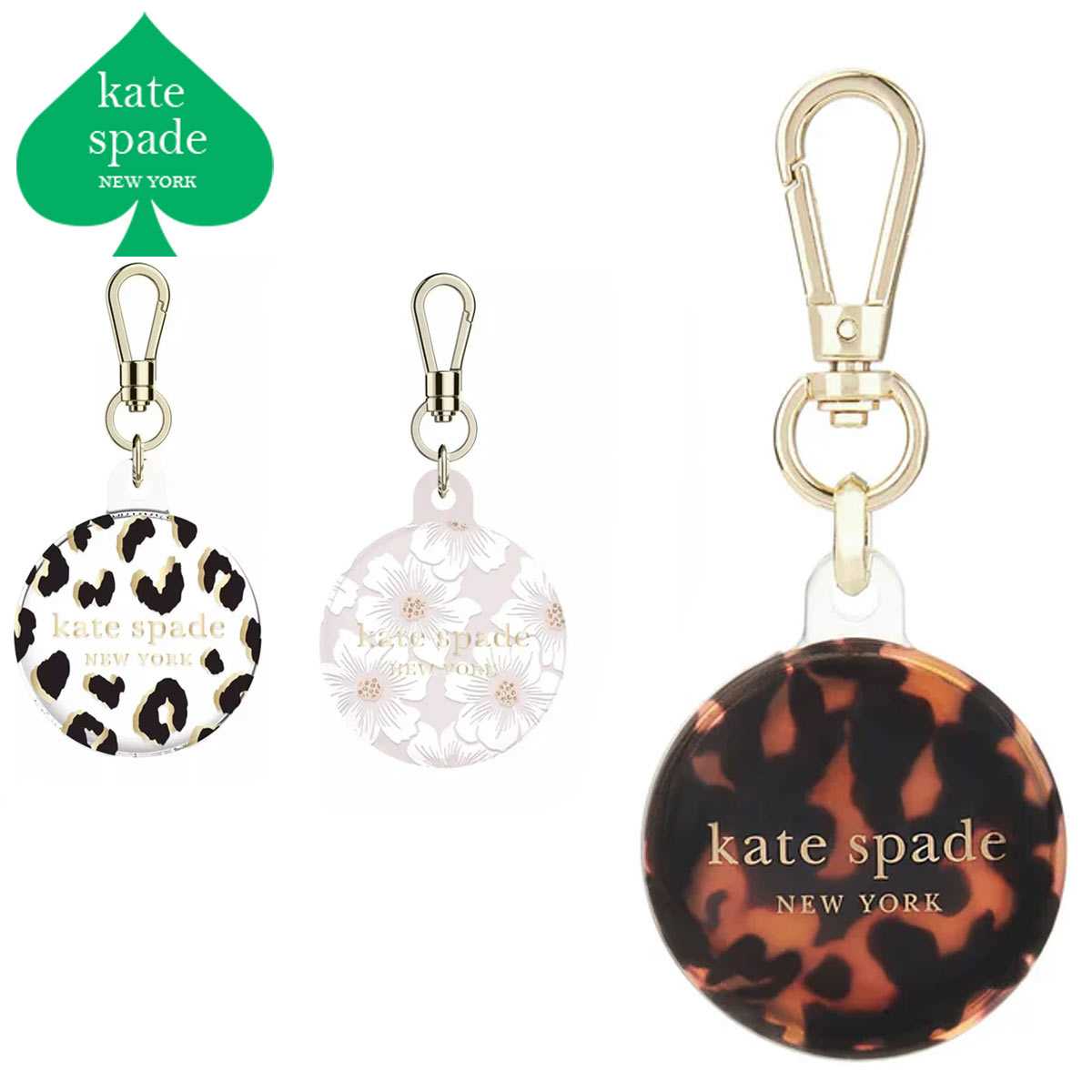 【kate spade】AirTag エアタグ ケース スペード キーチャーム Amazon.com: kate spade new york AirTag Holder with Gold Ring