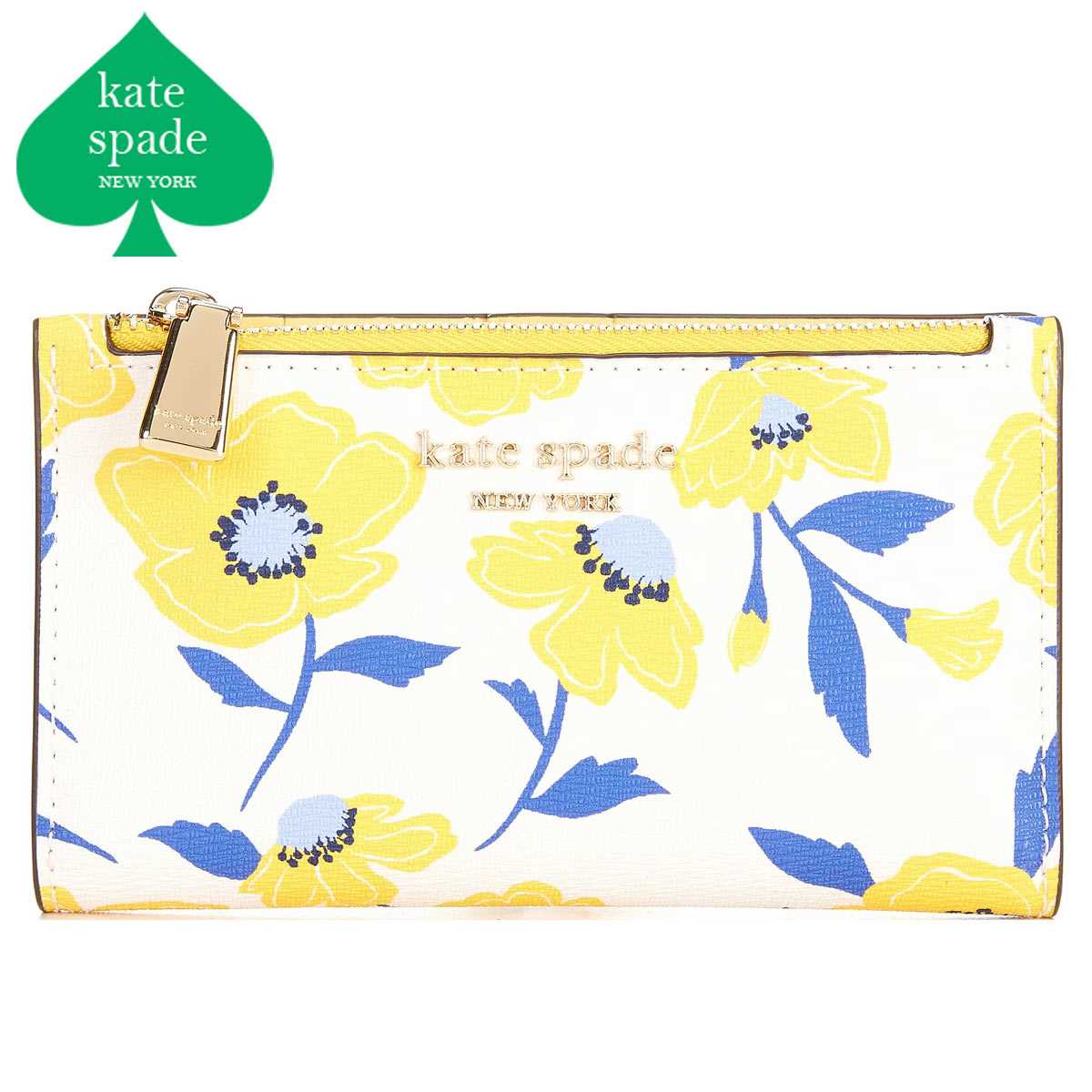 kate spade NEW YORK - ケイトスペード　サッカー　カードケース付き財布 kate spade NEW YORK - ケイトスペード サッカー カードケース