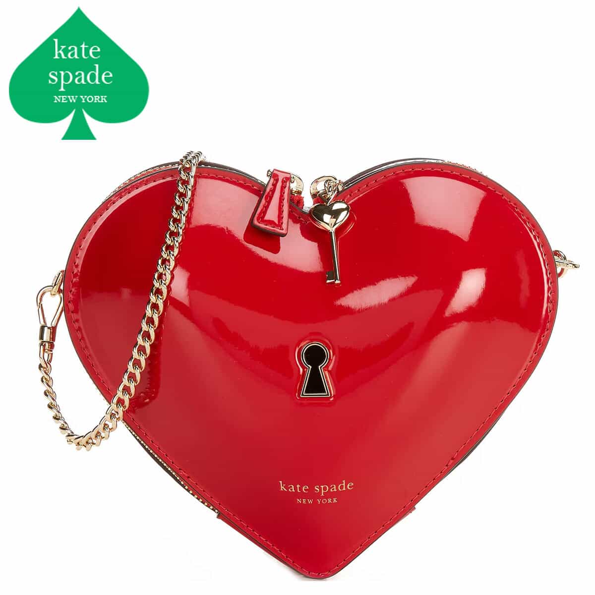 kate spade ケイトスペード　バッグチャーム　ハート　赤　小物 キー トゥー マイ ハート バッグ チャーム（キーホルダー