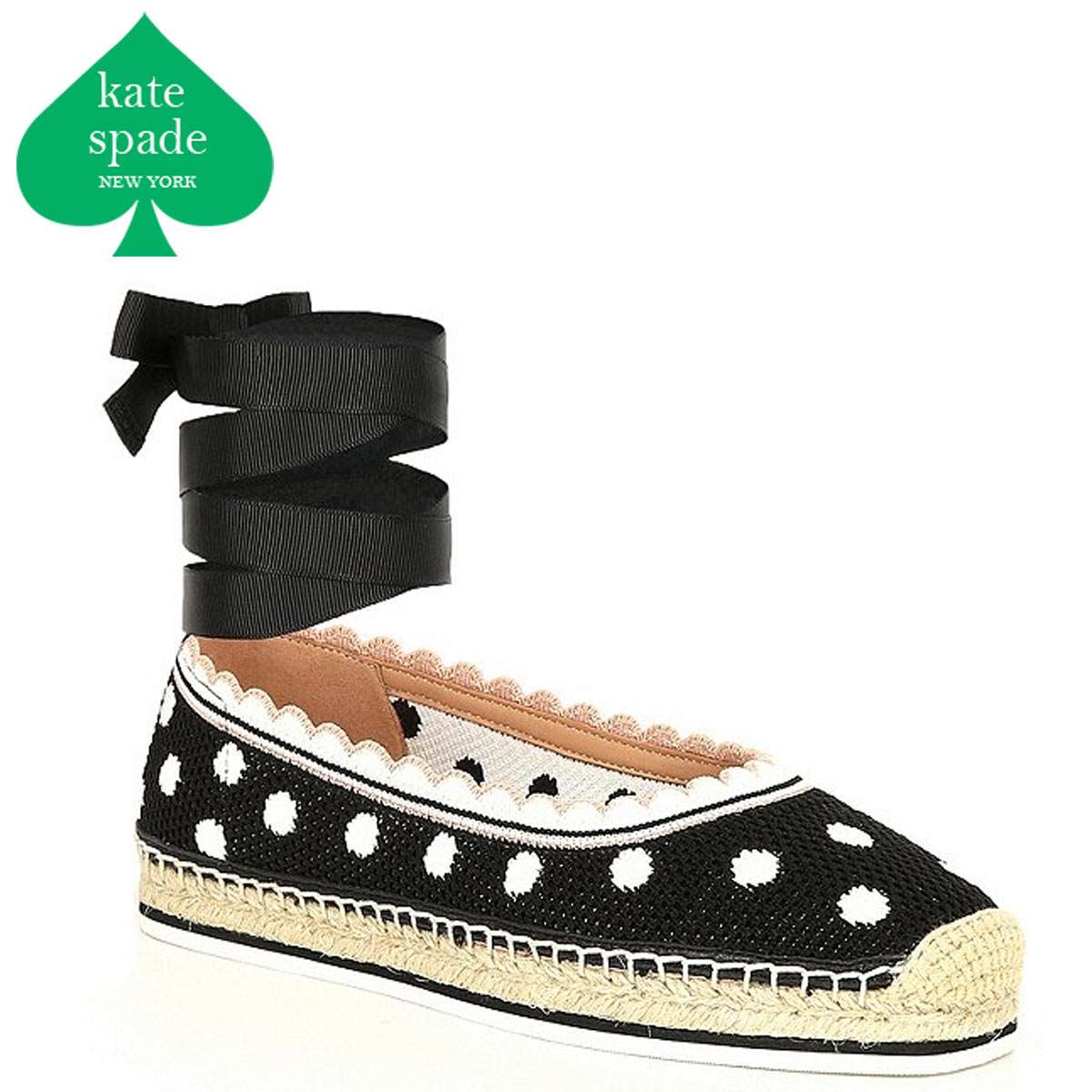 【未使用品】kate spade new york リボン　フラットシューズ 処分価格‼️ケイトスペード ラバーリボンフラットシューズ